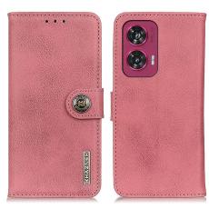 KHAZNEH KHAZNEH Motorola Edge 50 Fusion 5G L&auml;der Fodral Rosa