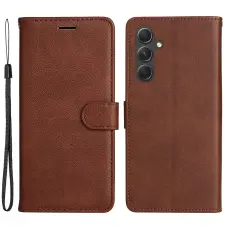  Samsung Galaxy A55 5G Fodral Solid L&auml;der Brun