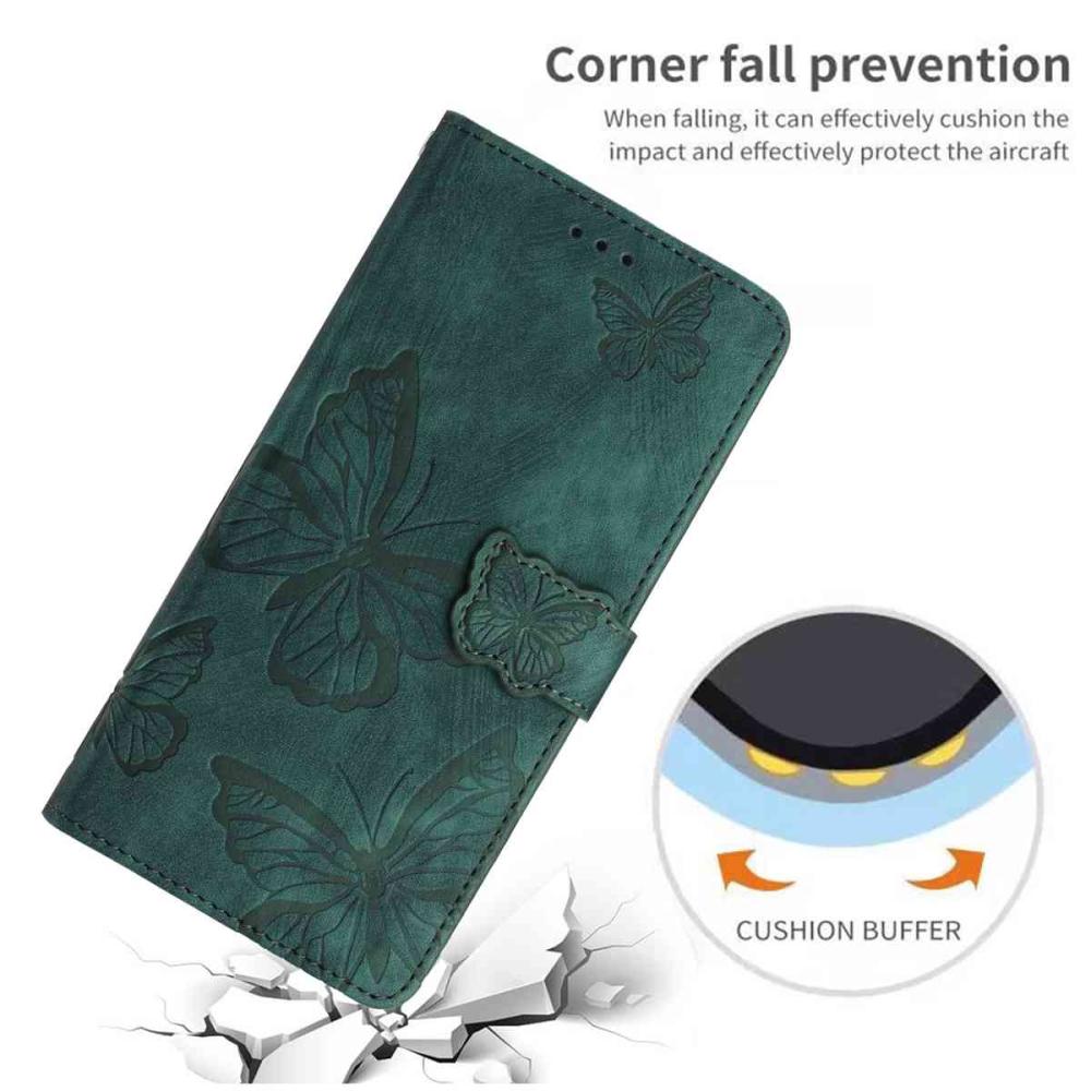  OnePlus 15 Fodral Med Fjäril Tryck Grön