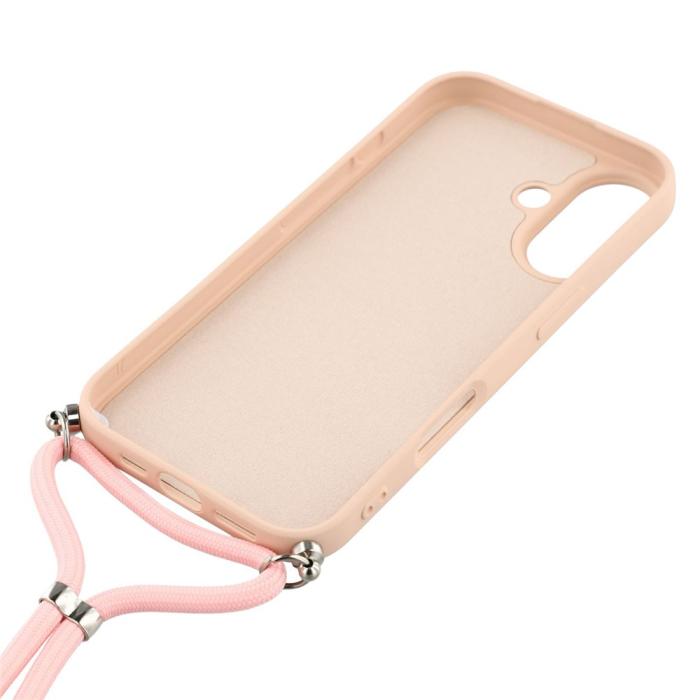 Bild 5,  iPhone 17 Skal TPU Med Mobilsnöre Rosa