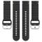  Klockarmband 22 mm Silikon Wave Design Ljus Blå