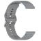  Klockarmband 22 mm Silikon Wave Design Mörk Grå