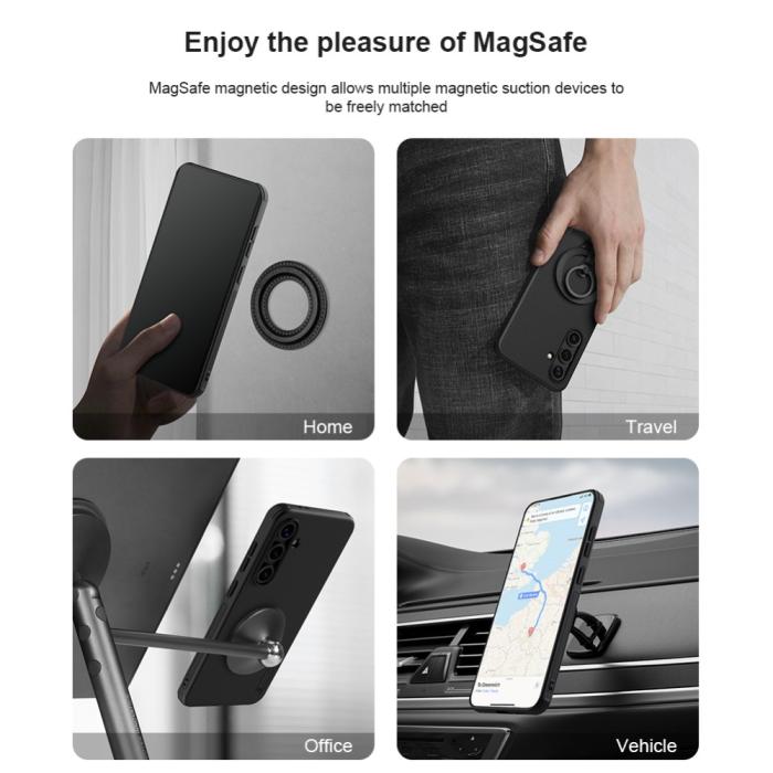 Bild 6, NILLKIN NILLKIN Samsung Galaxy S24 FE Skal MagSafe Frosted Shield Pro Svart