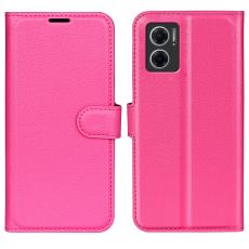  Xiaomi Redmi 10 5G Fodral Litchi L&auml;der Rosa