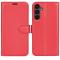  Samsung Galaxy A15 5G Fodral Litchi Läder Röd