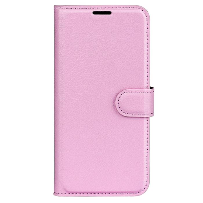 Bild 5,  Samsung Galaxy A15 5G Fodral Litchi Läder Ljus Rosa