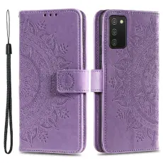  Samsung Galaxy A03s Fodral Mandala L&auml;der Lila
