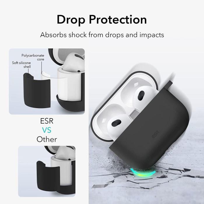 Bild 5, ESR ESR Apple AirPods 3 (2021) Skal Bounce Svart
