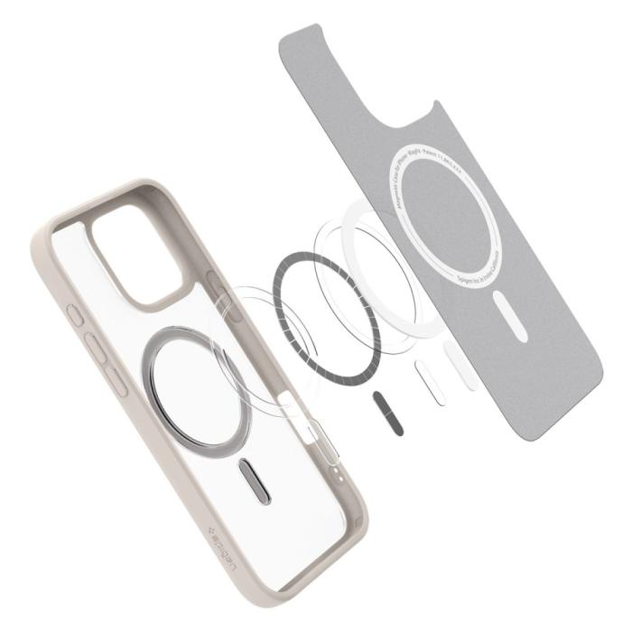 Bild 5, Spigen Spigen iPhone 16 Pro Max Skal MagSafe Ultra Hybrid Frostad Titanium