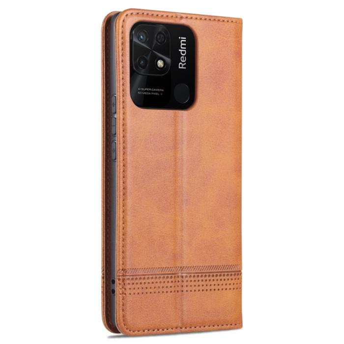 Bild 3, AZNS AZNS Xiaomi Redmi 10C Fodral Flip Läder Brun