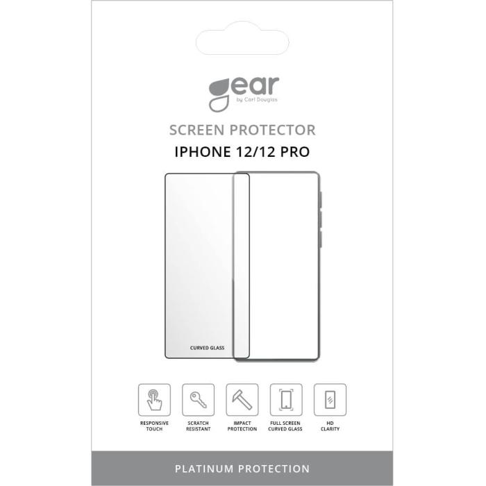 Bild 2, Gear GEAR iPhone 12 / 12 Pro Skärmskydd Full Cover Inkl. Monteringsram