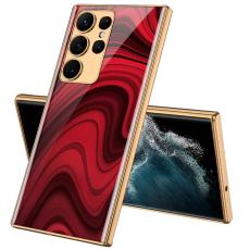 GKK GKK Galaxy S24 Ultra Skal H&auml;rdat Glas Electroplate Peacock Red