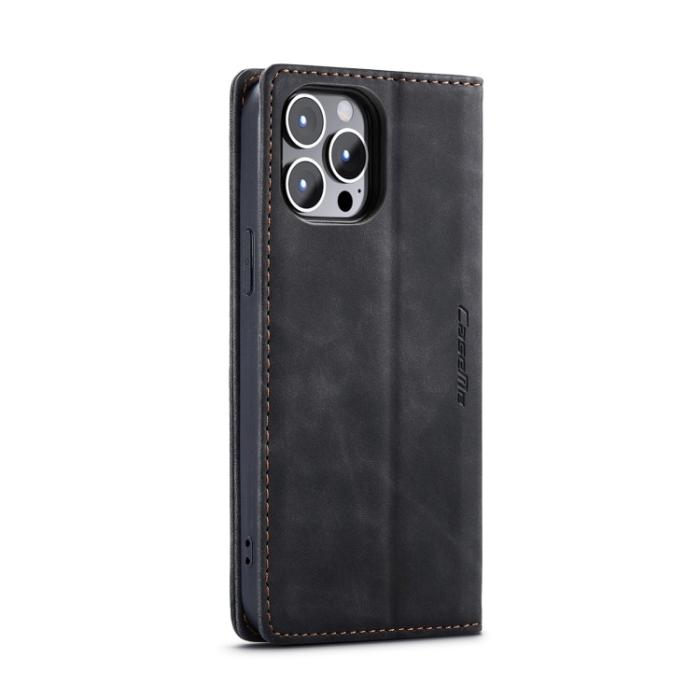 Bild 3, CASEME CASEME iPhone 14 Pro Fodral Retro Flip Svart