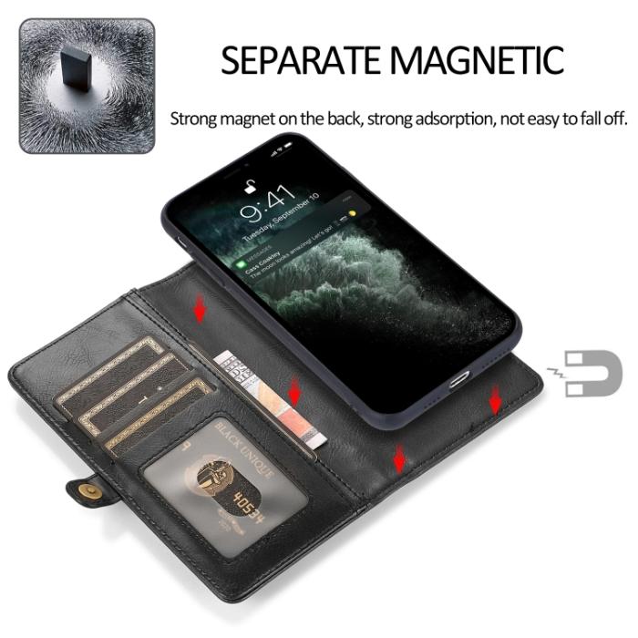 Bild 3,  iPhone 14 2in1 Flerfack Magnet Fodral / Skal Svart