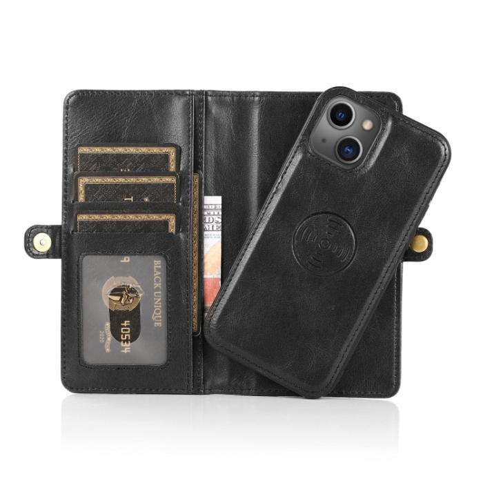Bild 5,  iPhone 14 2in1 Flerfack Magnet Fodral / Skal Svart