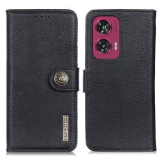 KHAZNEH KHAZNEH Motorola Edge 50 Fusion 5G L&auml;der Fodral Svart