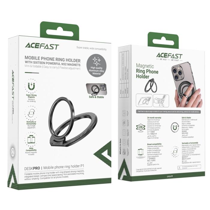 Bild 5, Acefast Acefast MagSafe Magnetisk Ringhållare Svart