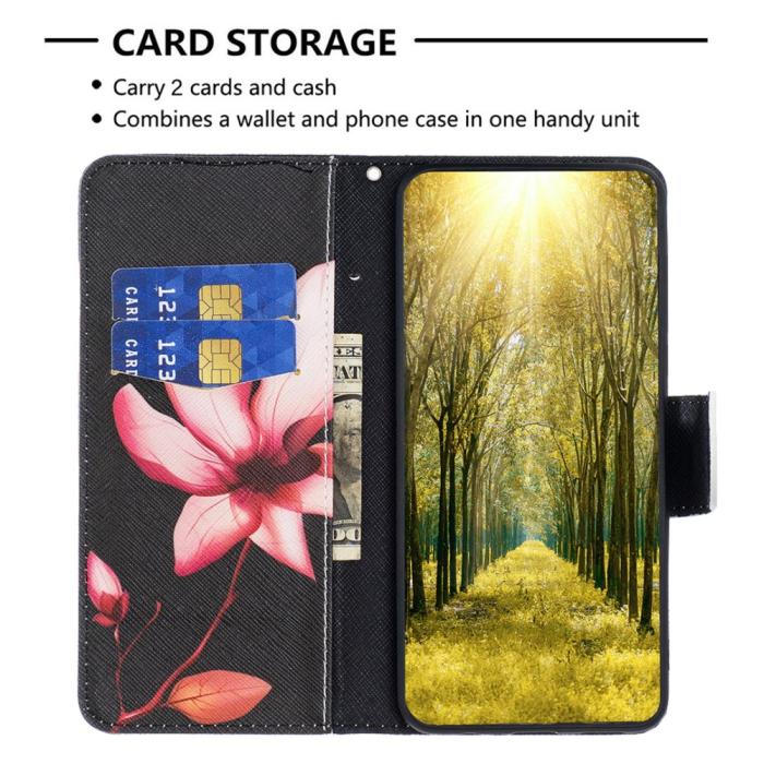 Bild 2,  iPhone 16 Fodral Med Tryck Rosa Blomma