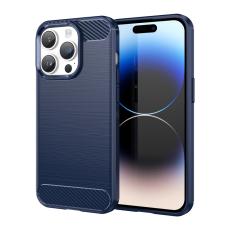 iPhone 15 Pro Max Skal Borstad St&aring;l Textur Bl&aring;