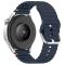  Klockarmband 22 mm Silikon Wave Design Mörk Blå