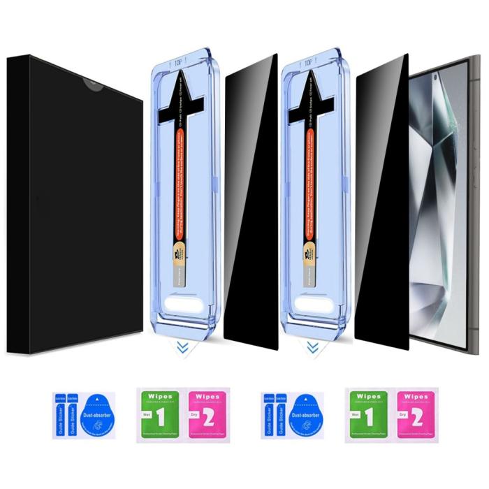 Bild 6,  Samsung Galaxy S25 Ultra 2-PACK Skärmskydd Härdat Glas Privacy