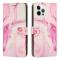  iPhone 15 Pro Fodral Marmor Läder Roséguld