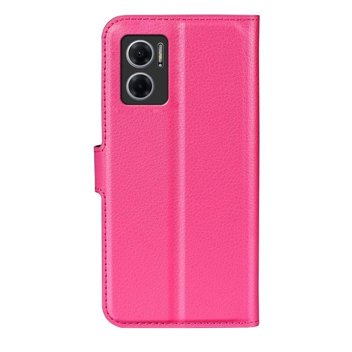 Bild 6,  Xiaomi Redmi 10 5G Fodral Litchi Läder Rosa