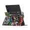  Galaxy Tab S9 Fodral Läder 360° Rotation Grafitti