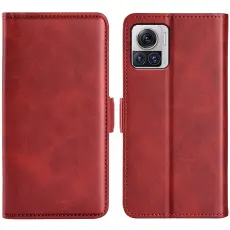  Motorola Edge 30 Ultra 5G Fodral Magnetisk St&auml;ngning R&ouml;d