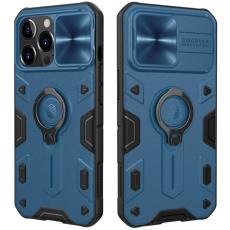 NILLKIN iPhone 13 Pro Max - NILLKIN CamShield Armor Hybrid Ring Skal - Bl&aring;