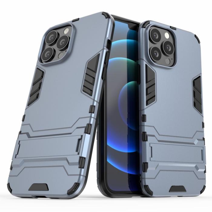Bild 4,  iPhone 13 Pro Max - Hybrid Armor Skal Kickstand - Navy Blue