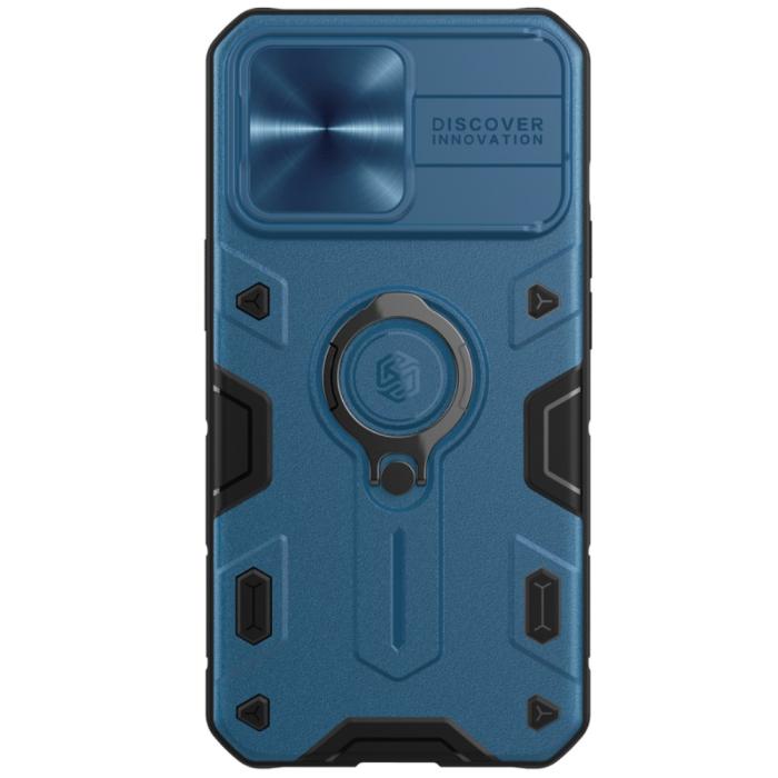 Bild 2, NILLKIN iPhone 13 Pro Max - NILLKIN CamShield Armor Hybrid Ring Skal - Blå