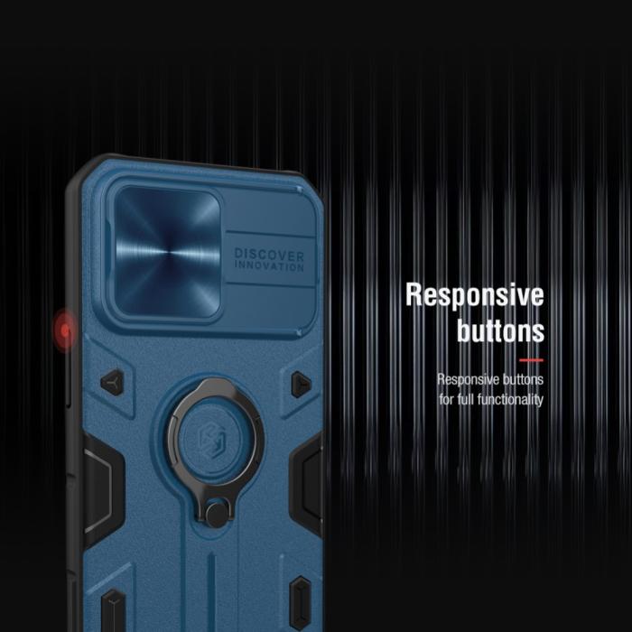 Bild 3, NILLKIN iPhone 13 Pro Max - NILLKIN CamShield Armor Hybrid Ring Skal - Blå