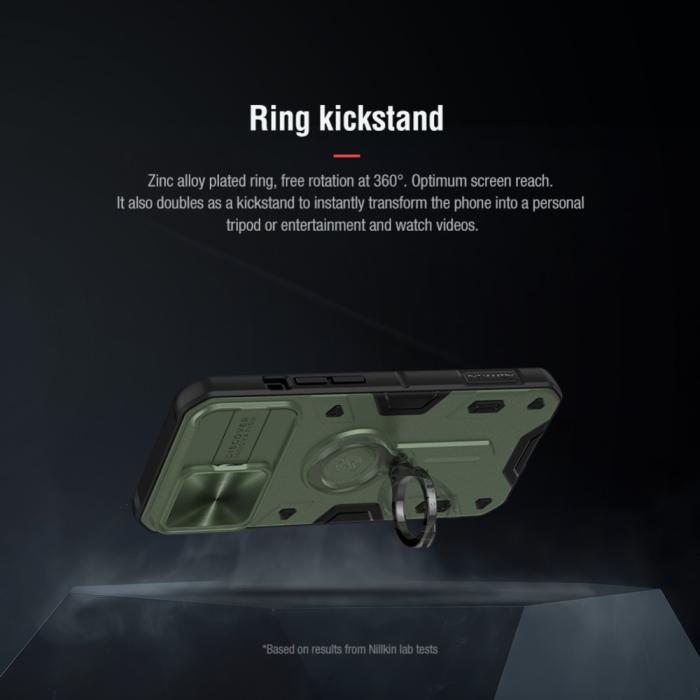 Bild 6, NILLKIN iPhone 13 Pro Max - NILLKIN CamShield Armor Hybrid Ring Skal - Blå