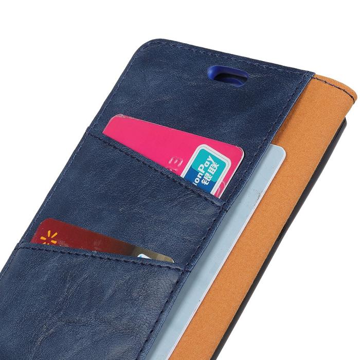 Bild 5,  Huawei Honor View 20 - Premium Split Läder Plånboksfodral - Blå