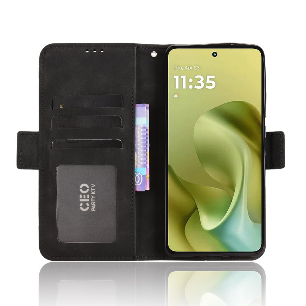  Motorola Moto G86 5G Fodral Med Avtagbart Kortfack Svart