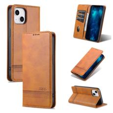 AZNS AZNS iPhone 14 Plus Fodral Flip L&auml;der Brun