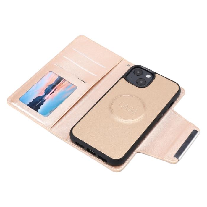 Bild 4,  iPhone 14 Plus 2in1 Magnet Fodral Guld