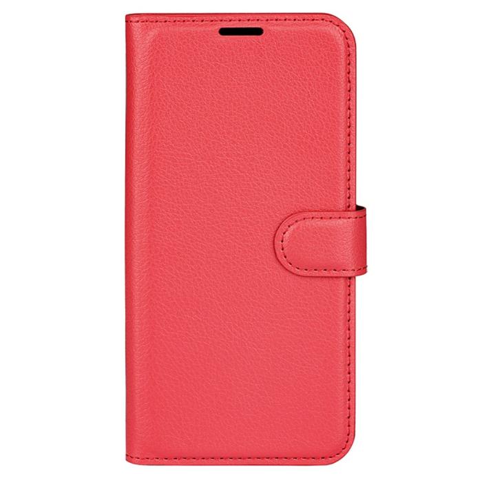 Bild 5,  Samsung Galaxy A15 5G Fodral Litchi Läder Röd