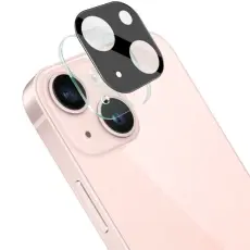 IMAK IMAK iPhone 15 / 15 Plus Linsskydd Akryl/H&auml;rdat Glas Svart