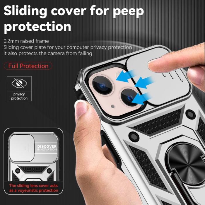 Bild 5,  iPhone 14 Plus Skal CamShield Hybrid Ring Silver
