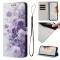  Google Pixel 10a Fodral Med Tryck Lila Rosor