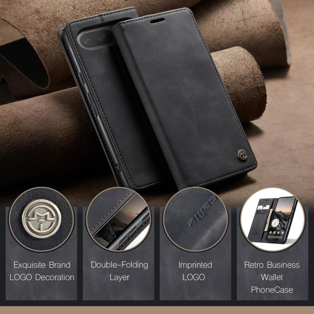 CASEME CASEME Google Pixel 10/10 Pro / 9/9 Pro Fodral Flip Retro Läder