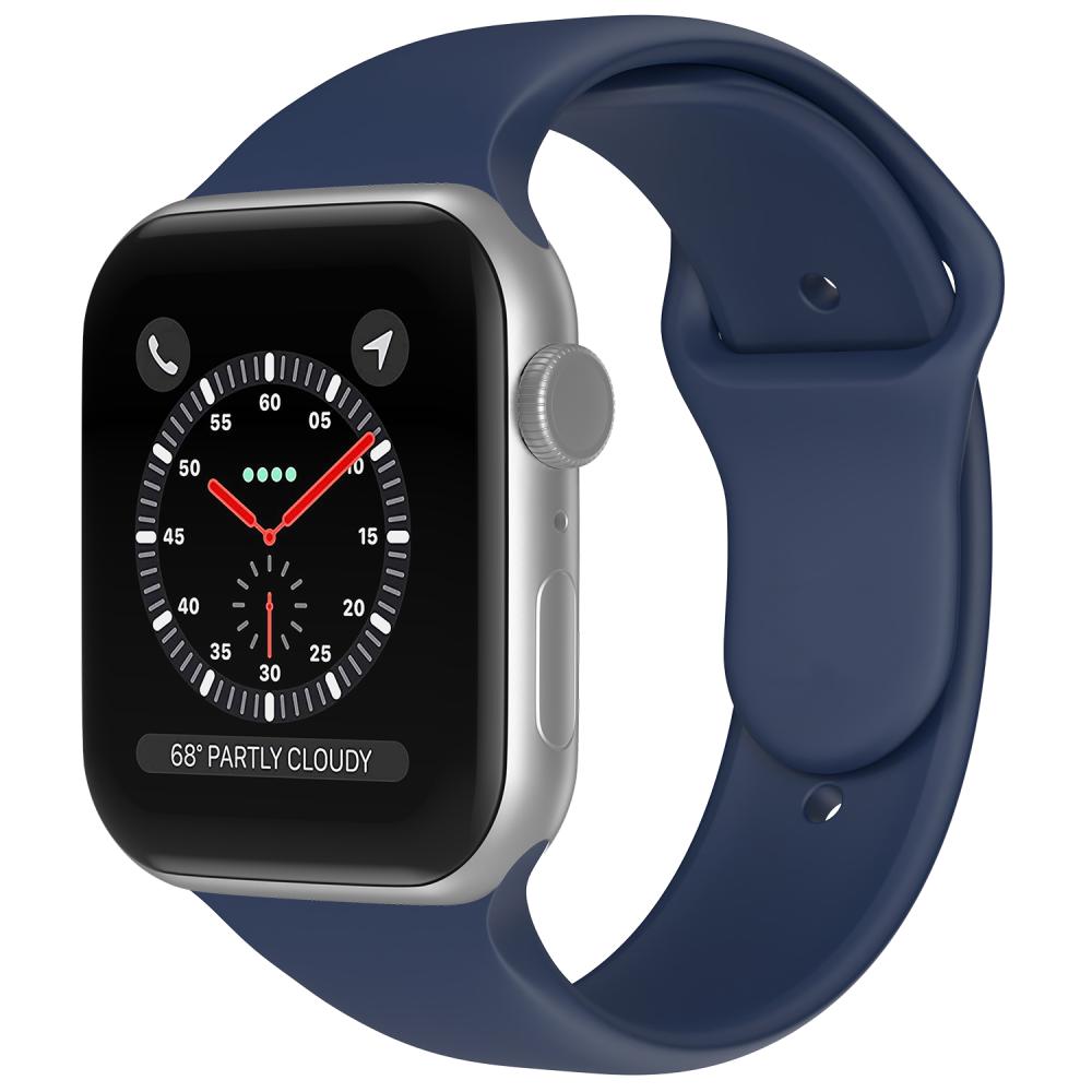 ColorPop Apple Watch 42/44/45/46/49 mm Silikon Armband (S/M) Midnight Blue