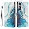  Samsung Galaxy S26 Fodral Med Tryck Blå Marmor