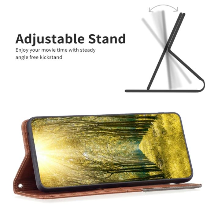 Bild 5,  Xiaomi 13 Lite 5G Fodral Geometriskt Flip Läder Brun