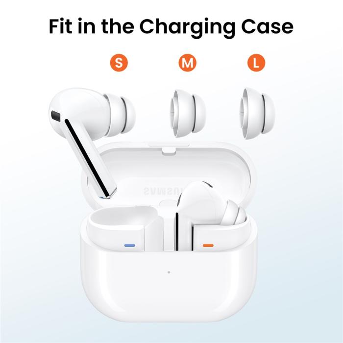 Bild 4, AHASTYLE AHASTYLE 3-PACK Öronpluggar För Galaxy Buds 3 Pro Vit