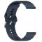  Klockarmband 22 mm Silikon Wave Design Mörk Blå
