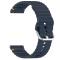  Klockarmband 22 mm Silikon Wave Design Mörk Blå