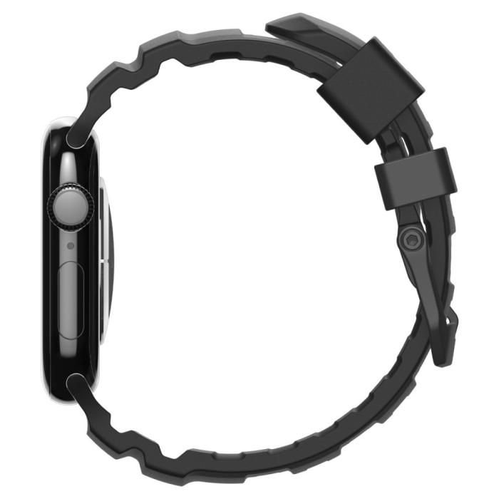 Bild 3, Spigen Spigen Apple Watch 42/44/45/46/49 mm Klockarmband Svart